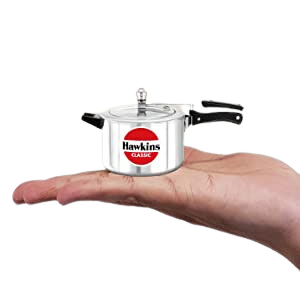 Hawkins Miniature Pressure Cooker, Toy Cooker for Kids, Mini Cooker, Small Cooker for Kids, Silver CODE: MIN - Premium Toy Aluminum Pressure Cooker from Hawkins - Just Rs. 220! Shop now at Surana Sons