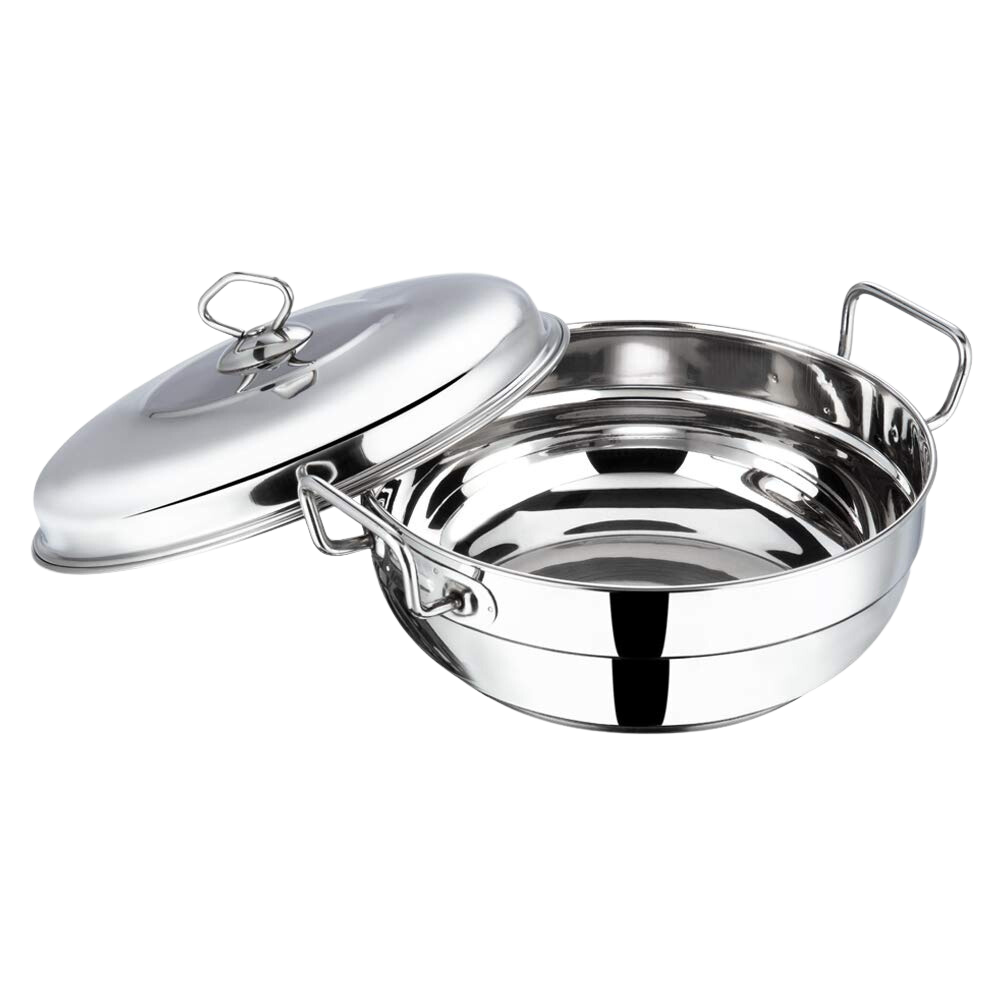 Vinod Stainless Steel 7 pcs Deluxe Multi Kadai (Induction Friendly) with Stainless Steel lid, 2 idli Plates, 2 dhokla Plates, 1 patra Plate and 1 Mini idli Plate - Premium multikadhai from vinod - Just Rs. 2699! Shop now at Surana Sons