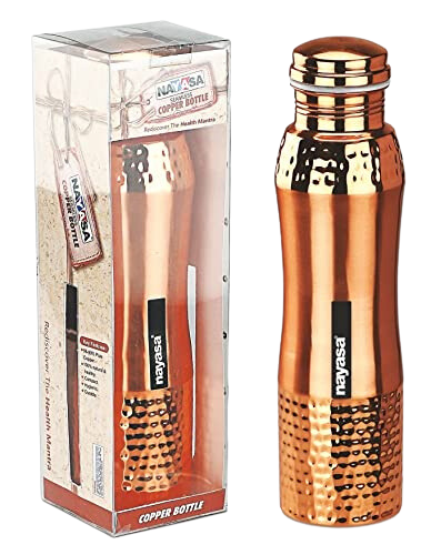 Nayasa CURVE Copper Bottle 1000 ML - Premium copper water bottles from Nayasa - Just Rs. 965! Shop now at Surana Sons