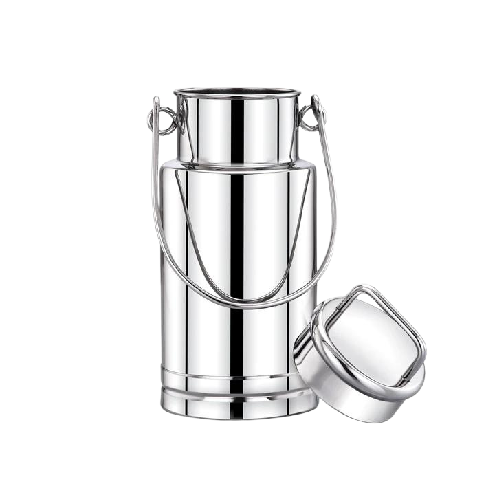 MAXIMA Barni Stainless Steel Milk Container Wire Handle, Stainless Steel, Easy To Carry Liquid Product, Ideal Option As Storage For Butter Milk, Oil, Ghee, Milk, Etc - Premium Milk Can/Containers from Maxima - Just Rs. 940! Shop now at Surana Sons