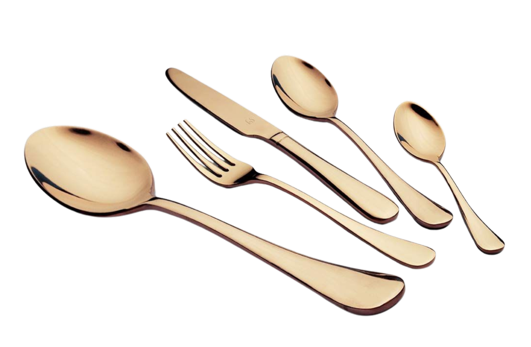 FnS Stainless Steel Rose Gold Premium Cutlery | Spoon | Forks | Set of 6 - Premium Cutlery from FnS - Just Rs. 995! Shop now at Surana Sons