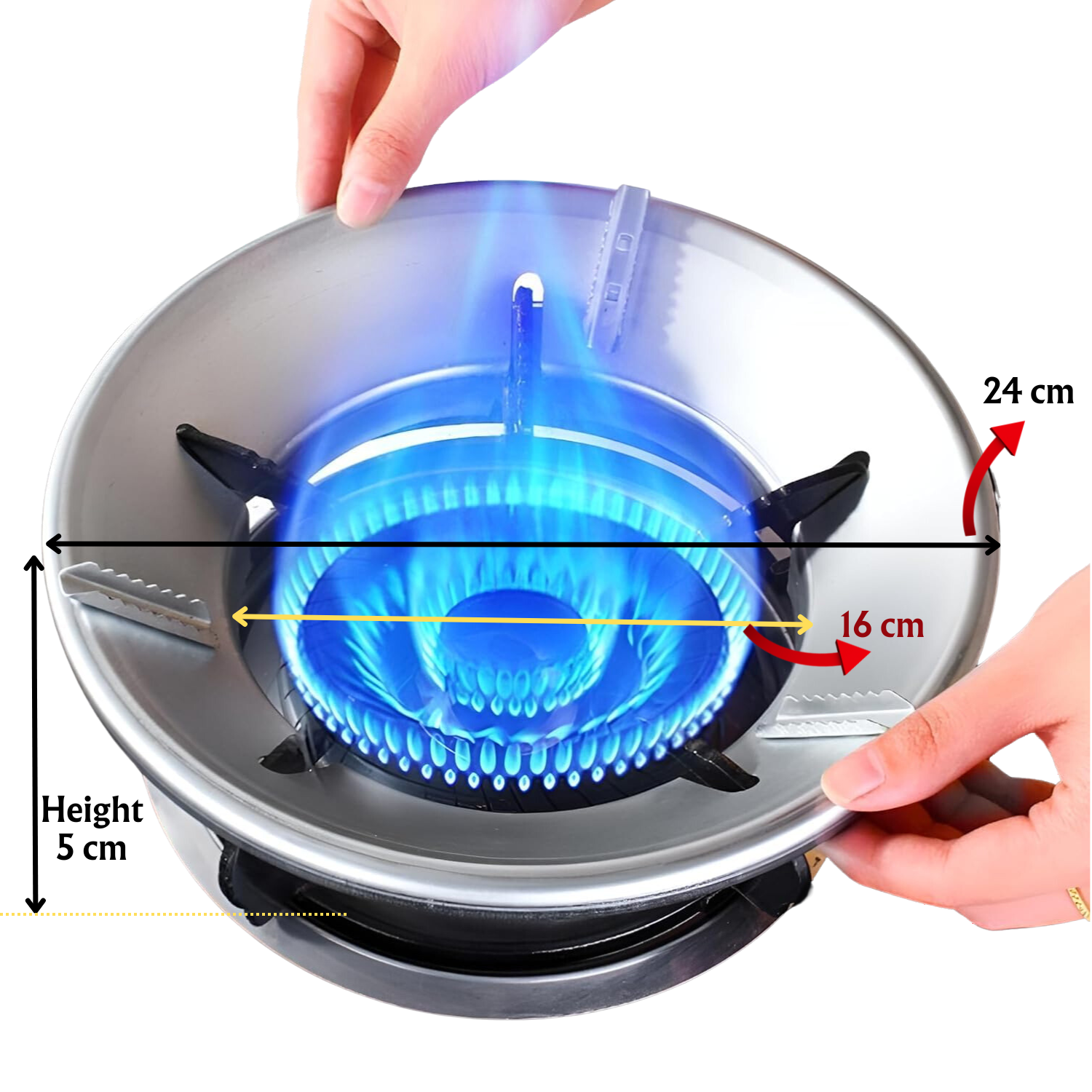 Aluminum Gas Saver Burner Stand | Ring | For Domestic LPG Stove | Set of 2 - Premium Gas Saver from Generic - Just Rs. 399! Shop now at Surana Sons