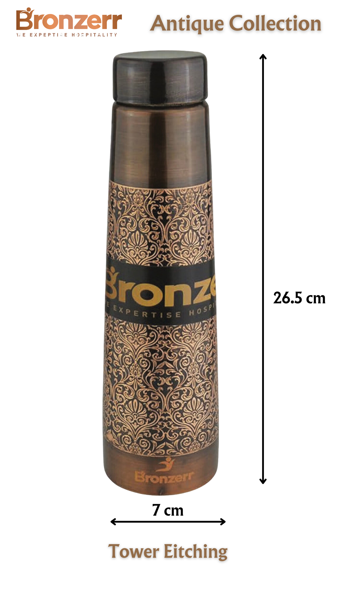 Bronzerr Copper Bottles | Pure Copper | Plain Or Color Electroplated Outside | Color Gift Box | Ideal Gift - Premium copper water bottles from Bronzerr - Just Rs. 840! Shop now at Surana Sons