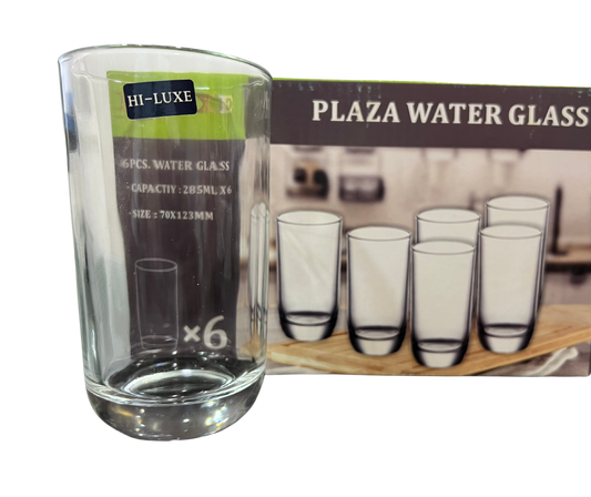 Hi-Luxe Plaza Glass 285 ML | Glass Tumbler | Transparent | Home, Dining, Office, Restaurant - Premium glass tumblers from Hiluxe - Just Rs. 398! Shop now at Surana Sons