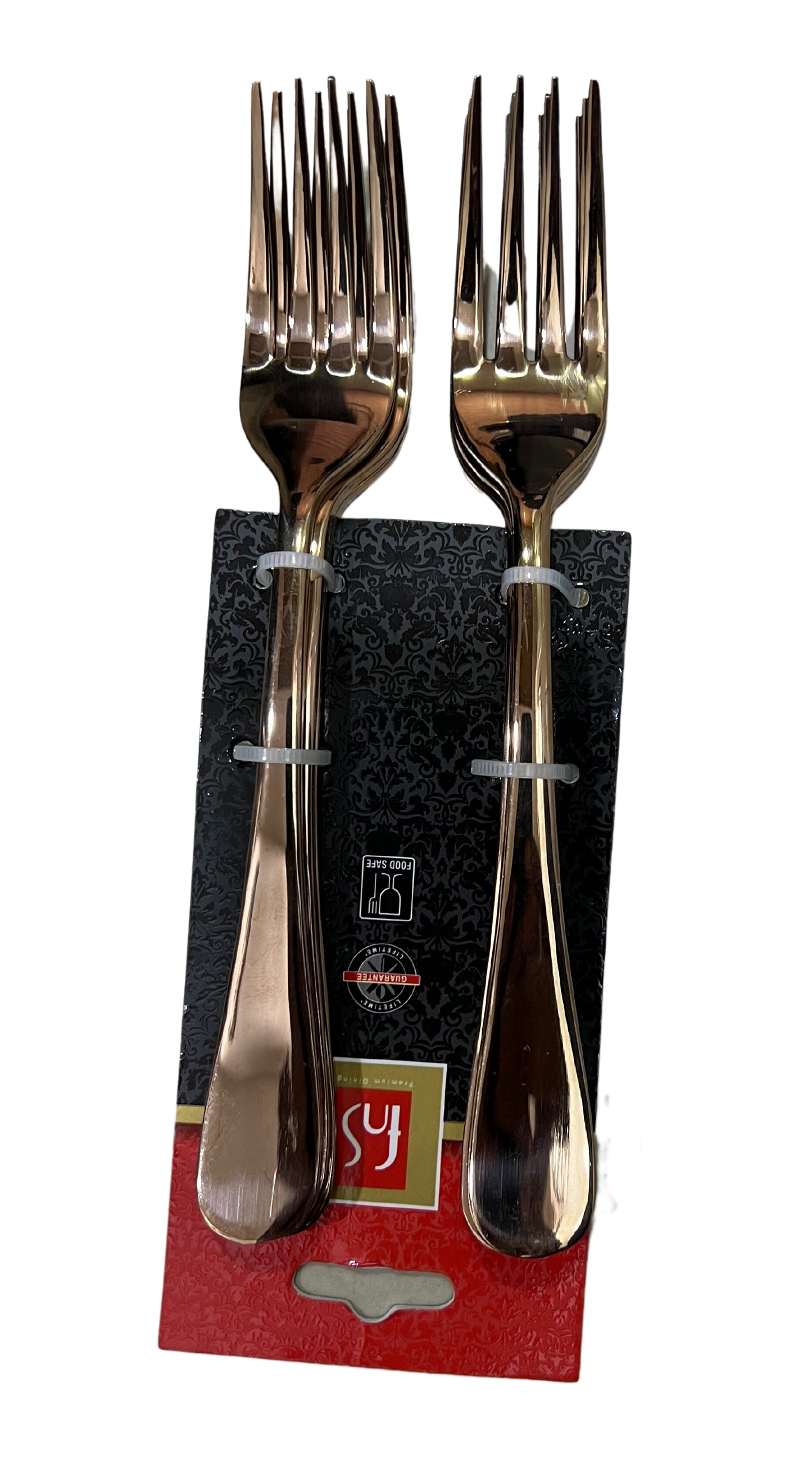 FnS Stainless Steel Rose Gold Premium Cutlery | Spoon | Forks | Set of 6 - Premium Cutlery from FnS - Just Rs. 995! Shop now at Surana Sons