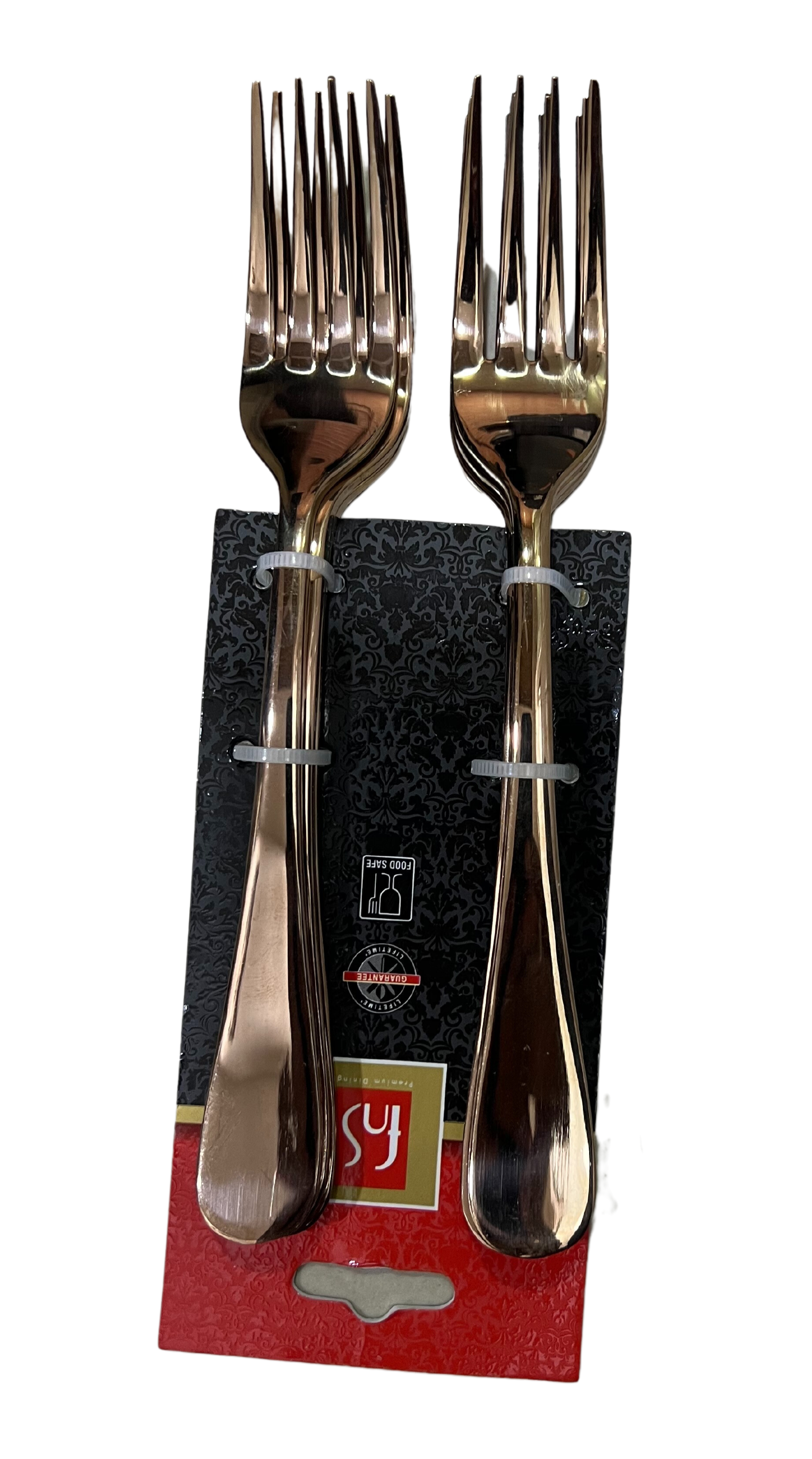 FnS Stainless Steel Rose Gold Premium Cutlery | Spoon | Forks | Set of 6 - Premium Cutlery from FnS - Just Rs. 995! Shop now at Surana Sons