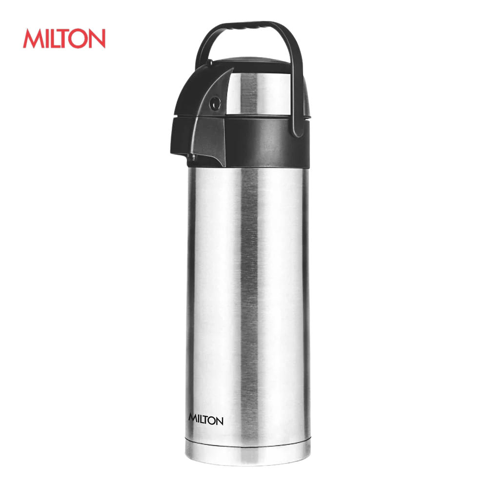 Milton Beverage Dispenser Stainless Steel for Serving Tea Coffee, Double Wall Vacuum Insulated | Easy Travel with Handle - Premium Thermos from Milton - Just Rs. 3230! Shop now at Surana Sons