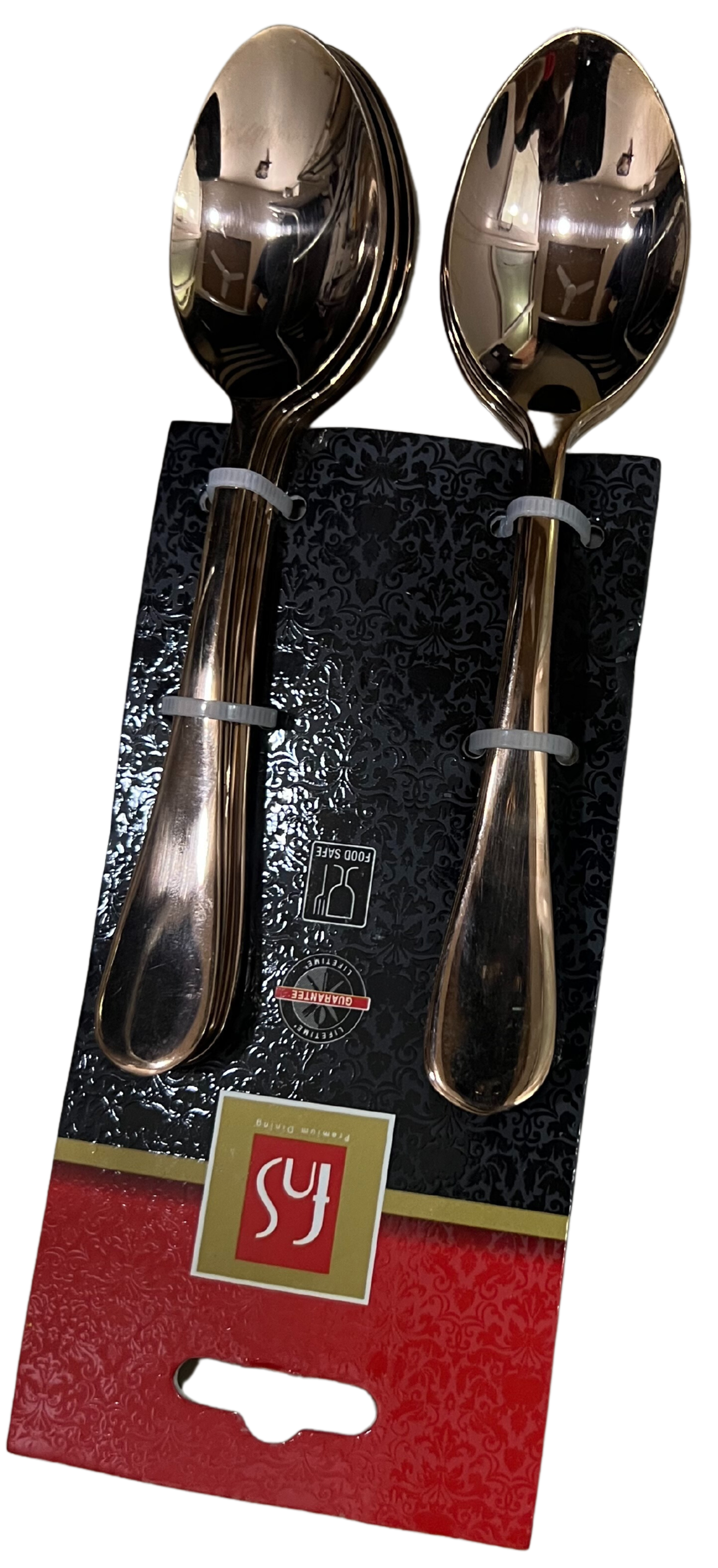 FnS Stainless Steel Rose Gold Premium Cutlery | Spoon | Forks | Set of 6 - Premium Cutlery from FnS - Just Rs. 995! Shop now at Surana Sons