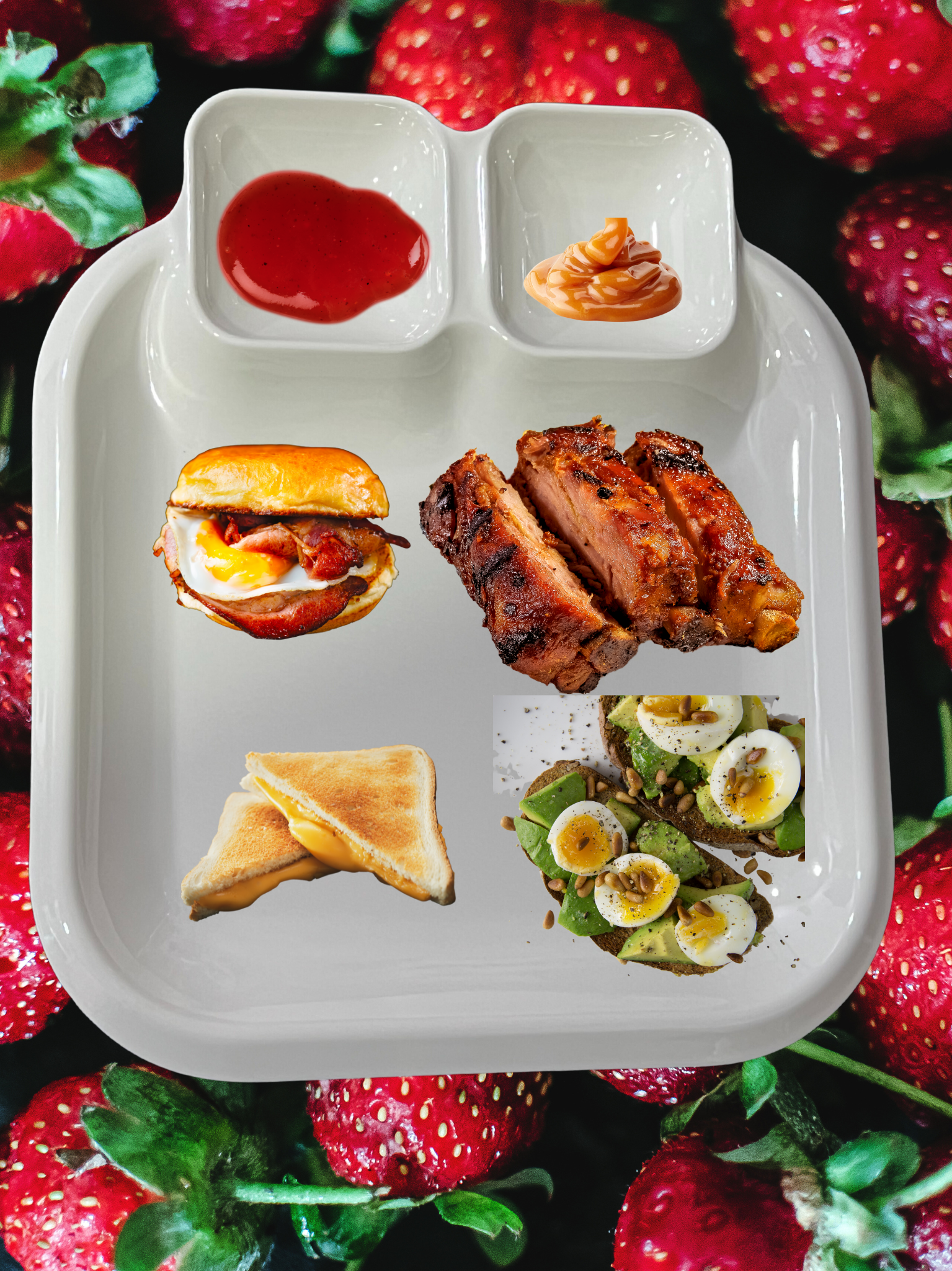 Hiluxe Pure Melamine Unbreakable Chip n Dip Platter Oval | Rectangular | Square | Round | Breakfast | Snacks Platter | - Premium Melamine Serving Platter from Hiluxe - Just Rs. 302! Shop now at Surana Sons