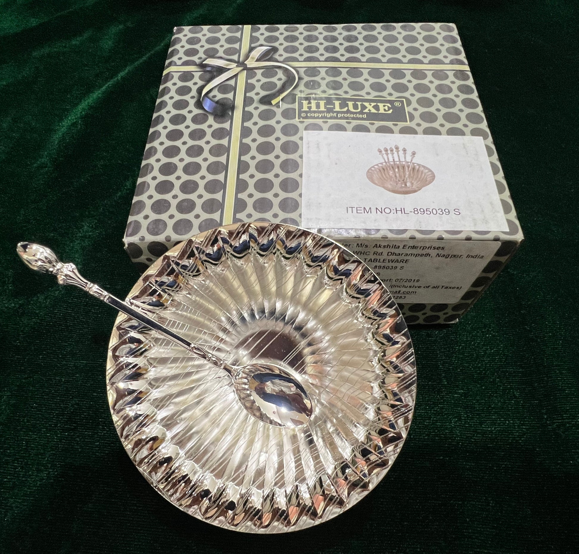 Hiluxe Silver Plated Designer Premium Bowl Set With Spoon | 6 Bowl | 6 Spoon | Home | Gifting | Gift Box | - Premium Bowl Set With Spoon from Hiluxe - Just Rs. 2160! Shop now at Surana Sons