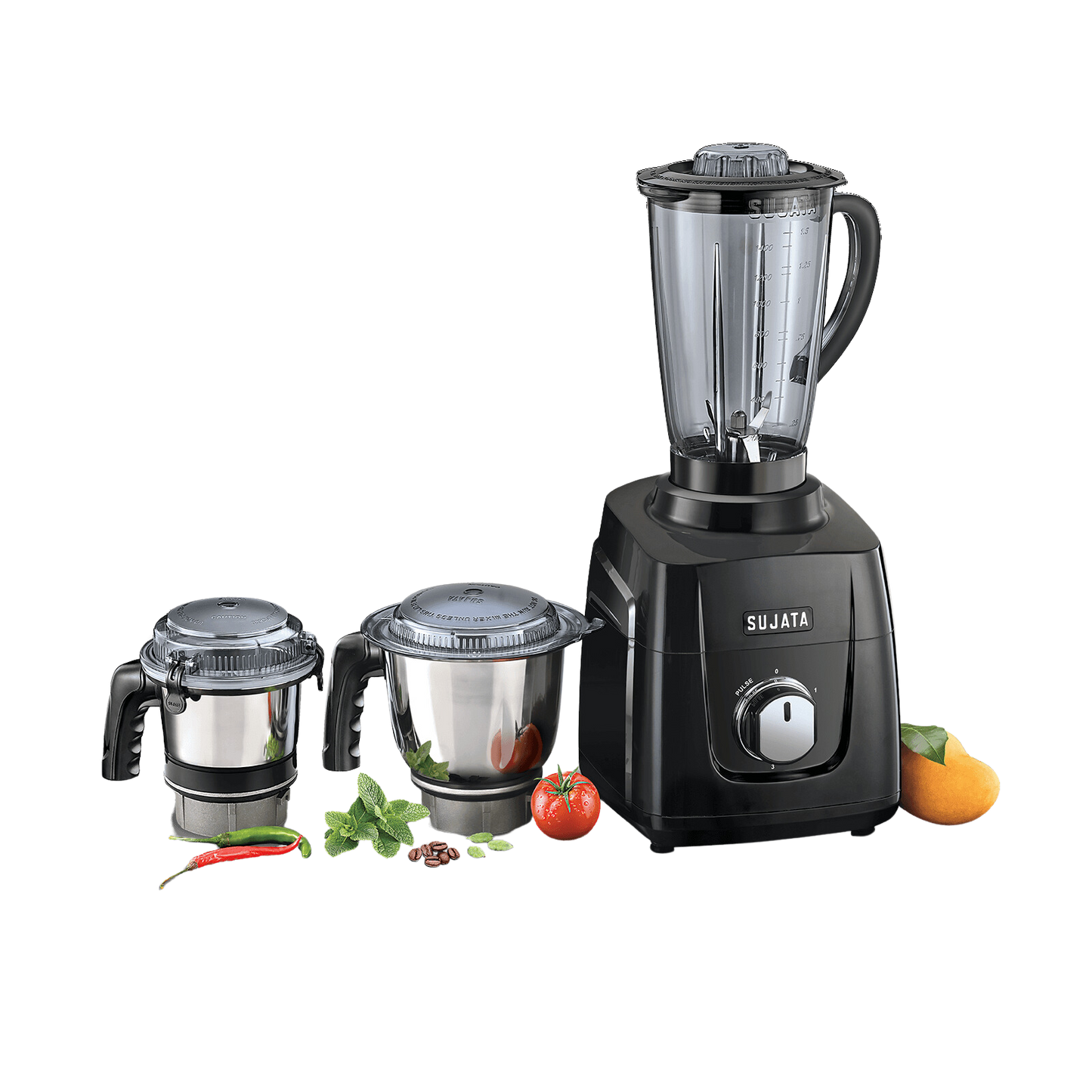 SUJATA 1000 Watt Mixer Grinder, Black | MG01 | 3 Jar - Premium Mixer Grinder from Sujata - Just Rs. 6999! Shop now at Surana Sons