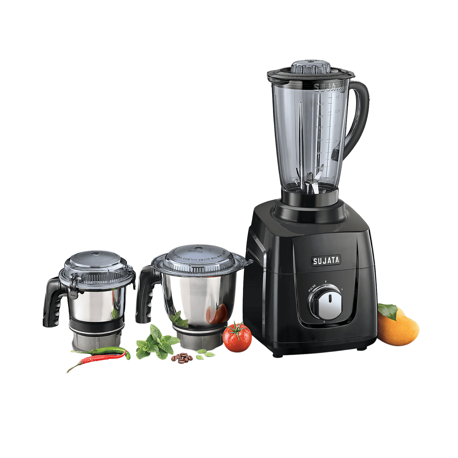 SUJATA 1000 Watt Mixer Grinder, Black | MG01 | 3 Jar - Premium Mixer Grinder from Sujata - Just Rs. 6999! Shop now at Surana Sons