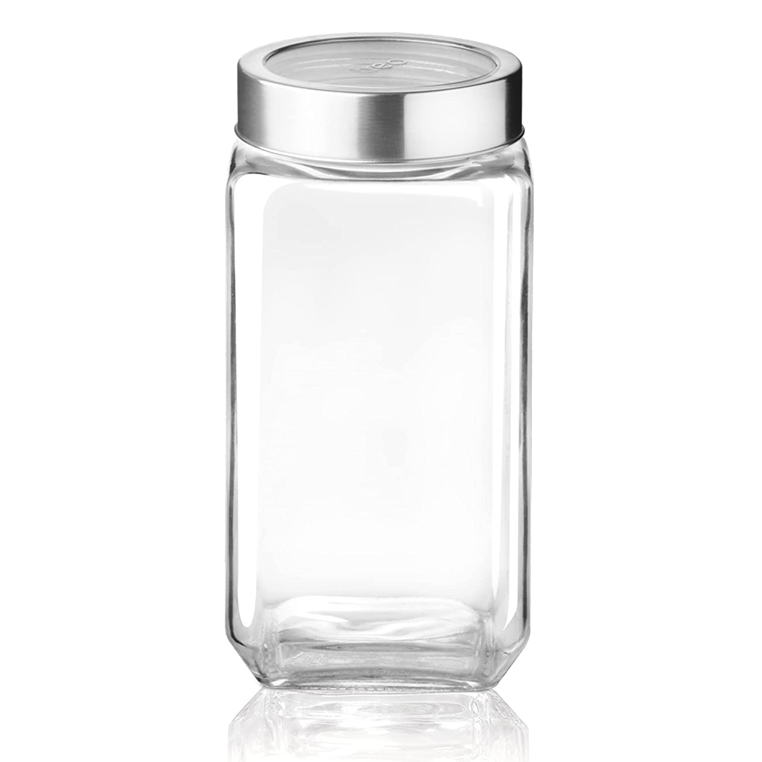 Treo By Milton Cube Storage Glass Jar, Transparent | BPA Free | Storage Jar | Kitchen Organizer | Modular | Multipurpose Jar - Premium Storage Jar from Milton Treo - Just Rs. 299! Shop now at Surana Sons