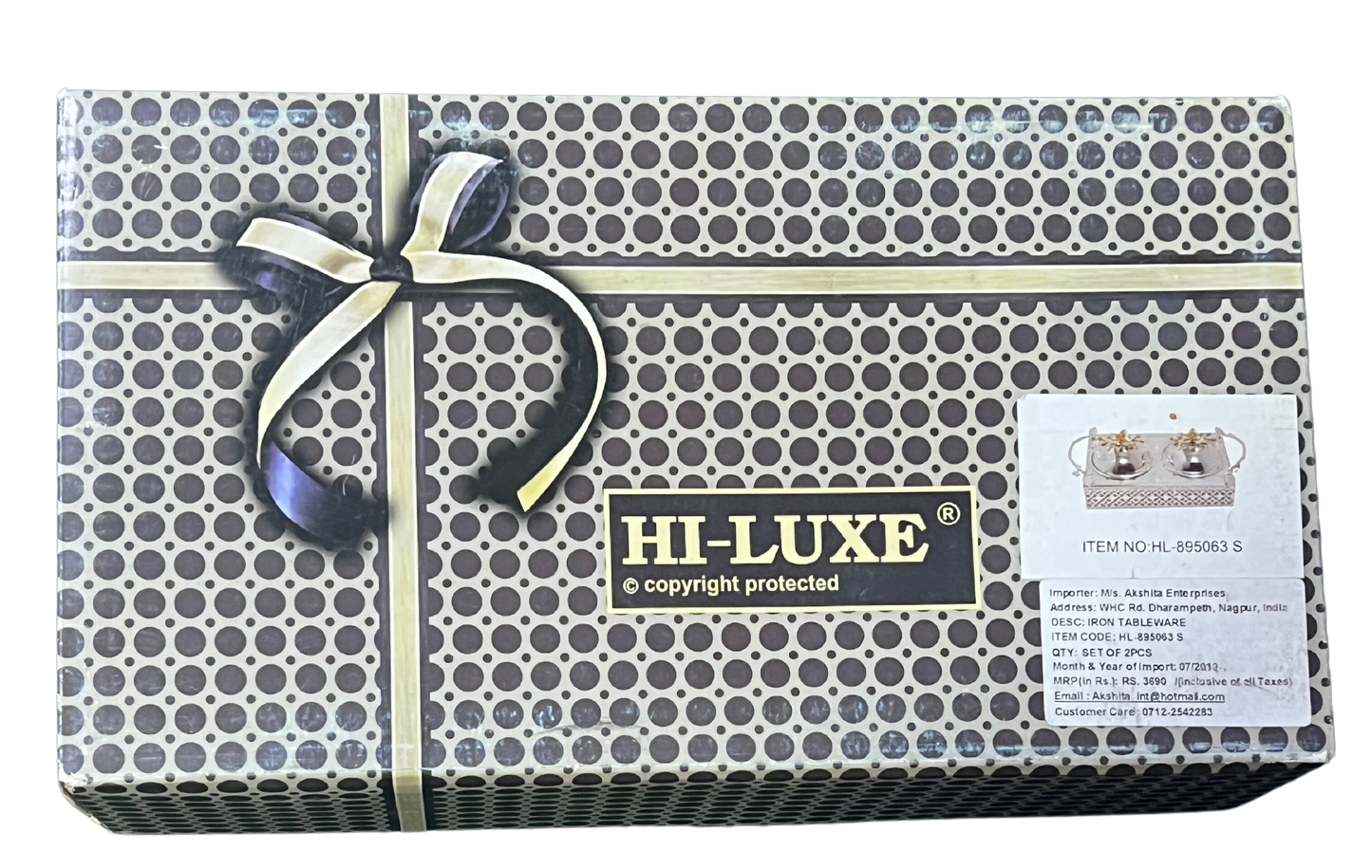 Hiluxe Silver Plated Premium, Exquisite Dry Fruit Set | Rectangular | 2 Bowls+Designer Dome Lid | With Tray | Use in Party | Special Occasions | Gifting - Premium Dry Fruit Set from Hiluxe - Just Rs. 2999! Shop now at Surana Sons