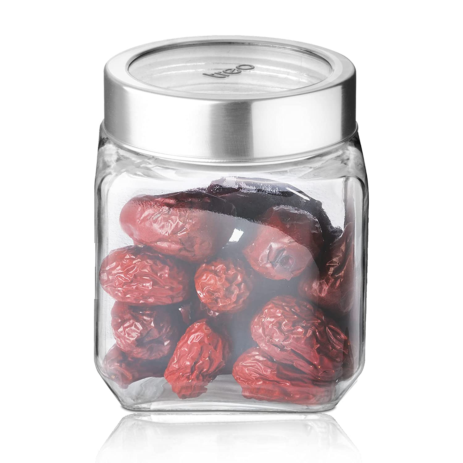 Treo By Milton Cube Storage Glass Jar, Transparent | BPA Free | Storage Jar | Kitchen Organizer | Modular | Multipurpose Jar - Premium Storage Jar from Milton Treo - Just Rs. 299! Shop now at Surana Sons