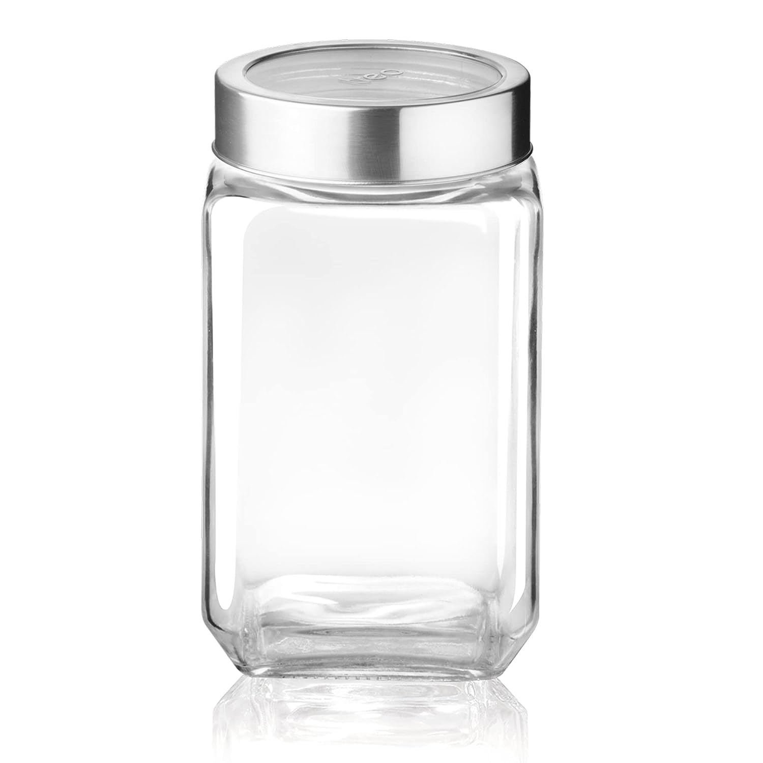 Treo By Milton Cube Storage Glass Jar, Transparent | BPA Free | Storage Jar | Kitchen Organizer | Modular | Multipurpose Jar - Premium Storage Jar from Milton Treo - Just Rs. 299! Shop now at Surana Sons