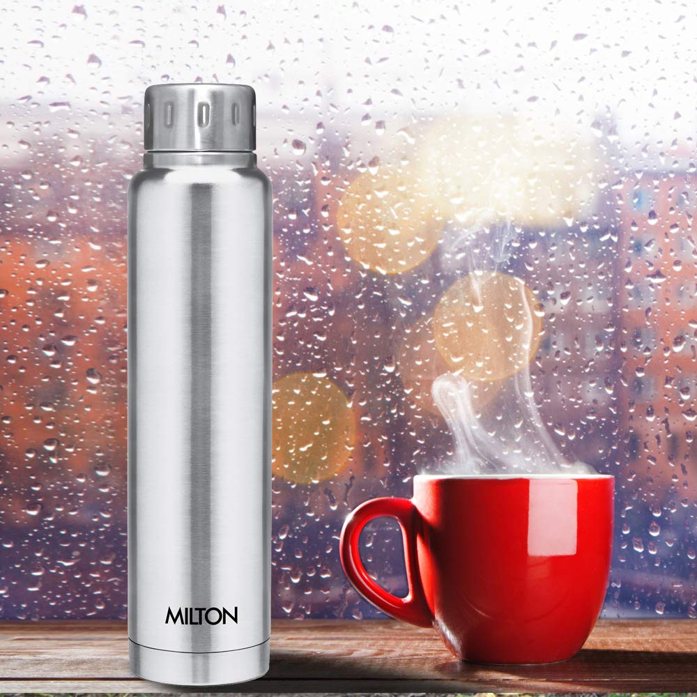 Milton Elfin Thermosteel 24 Hours Hot and Cold Water Bottle | Thermos Flask - Premium Hot & Cold Steel Vacuum Bottles from Milton - Just Rs. 464! Shop now at Surana Sons