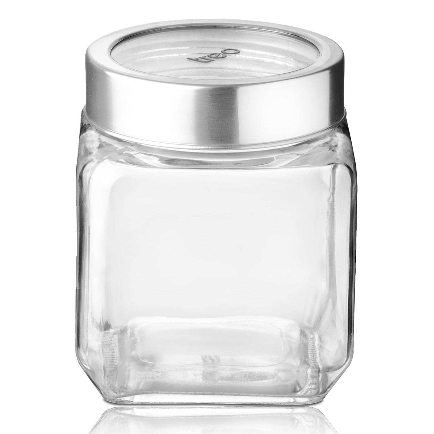 Treo By Milton Cube Storage Glass Jar, Transparent | BPA Free | Storage Jar | Kitchen Organizer | Modular | Multipurpose Jar - Premium Storage Jar from Milton Treo - Just Rs. 299! Shop now at Surana Sons