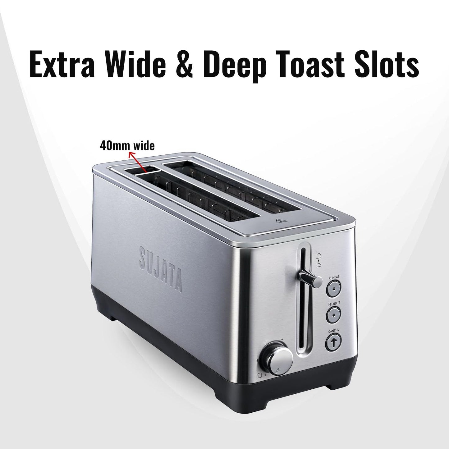 Sujata Pop-up 2/4 Slice Toaster | Cool Touch SS Body - Premium Bread Toaster from Sujata - Just Rs. 2620! Shop now at Surana Sons