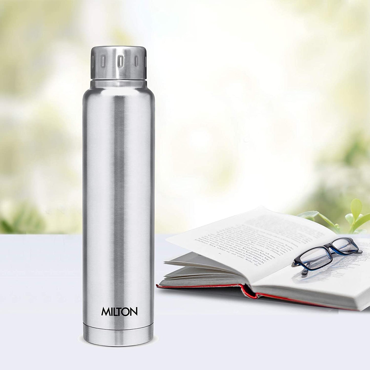 Milton Elfin Thermosteel 24 Hours Hot and Cold Water Bottle, Thermos, Silver | Leak Proof | Easy to Carry | Office Bottle | Hiking | Trekking | Travel Bottle | Gym | Home | Kitchen Bottle - Premium Hot & Cold Steel Vacuum Bottles from Milton - Just Rs. 493! Shop now at Surana Sons