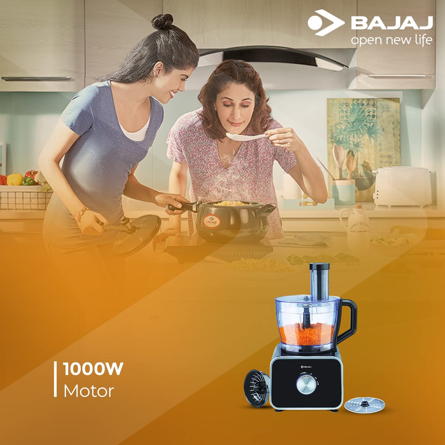 Bajaj Food Processor and Mixer Grinder | All in One Kitchen Need | Food Processor | Juicer | Mixer Grinder | Slicer | Kneader | Mincer | Chipser - Premium Food Processors from Bajaj - Just Rs. 6990! Shop now at Surana Sons