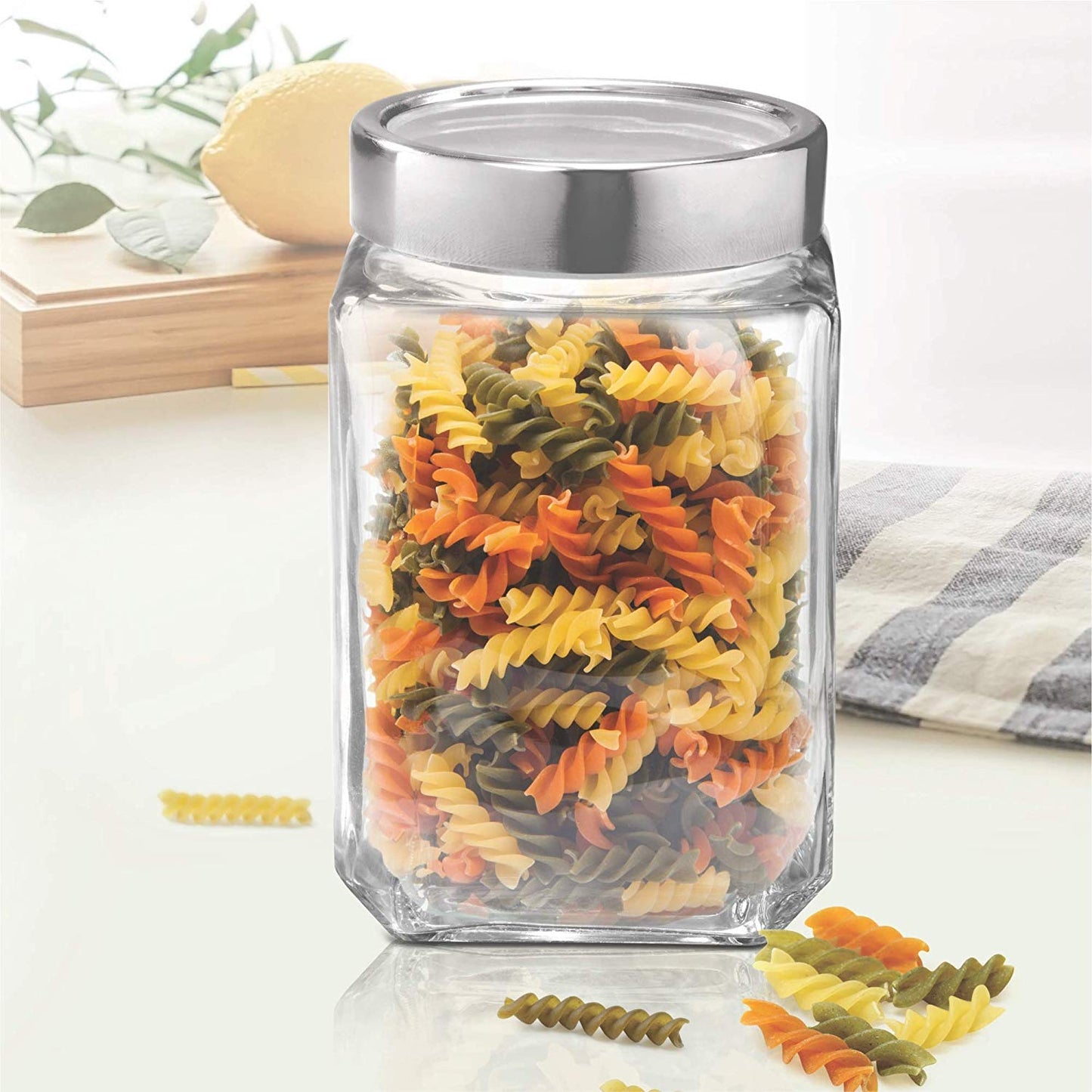 Treo By Milton Cube Storage Glass Jar, Transparent | BPA Free | Storage Jar | Kitchen Organizer | Modular | Multipurpose Jar - Premium Storage Jar from Milton Treo - Just Rs. 299! Shop now at Surana Sons