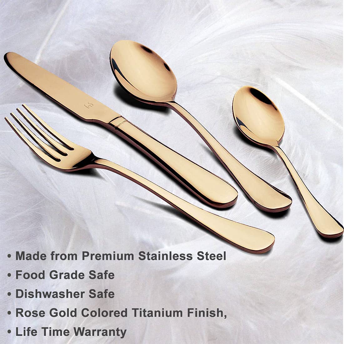 FnS Stainless Steel Rose Gold Premium Cutlery | Spoon | Forks | Set of 6 - Premium Cutlery from FnS - Just Rs. 995! Shop now at Surana Sons