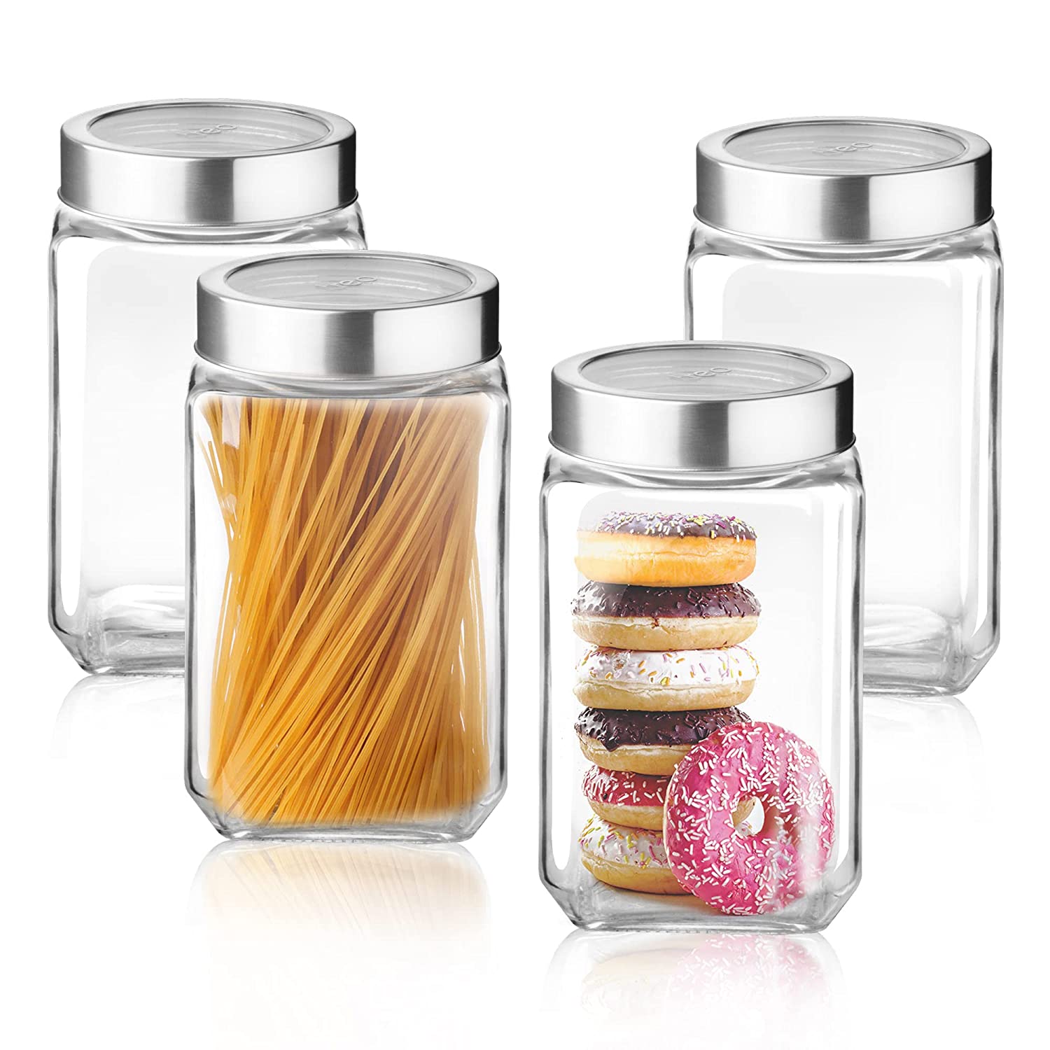 Treo By Milton Cube Storage Glass Jar, Transparent | BPA Free | Storage Jar | Kitchen Organizer | Modular | Multipurpose Jar - Premium Storage Jar from Milton Treo - Just Rs. 299! Shop now at Surana Sons