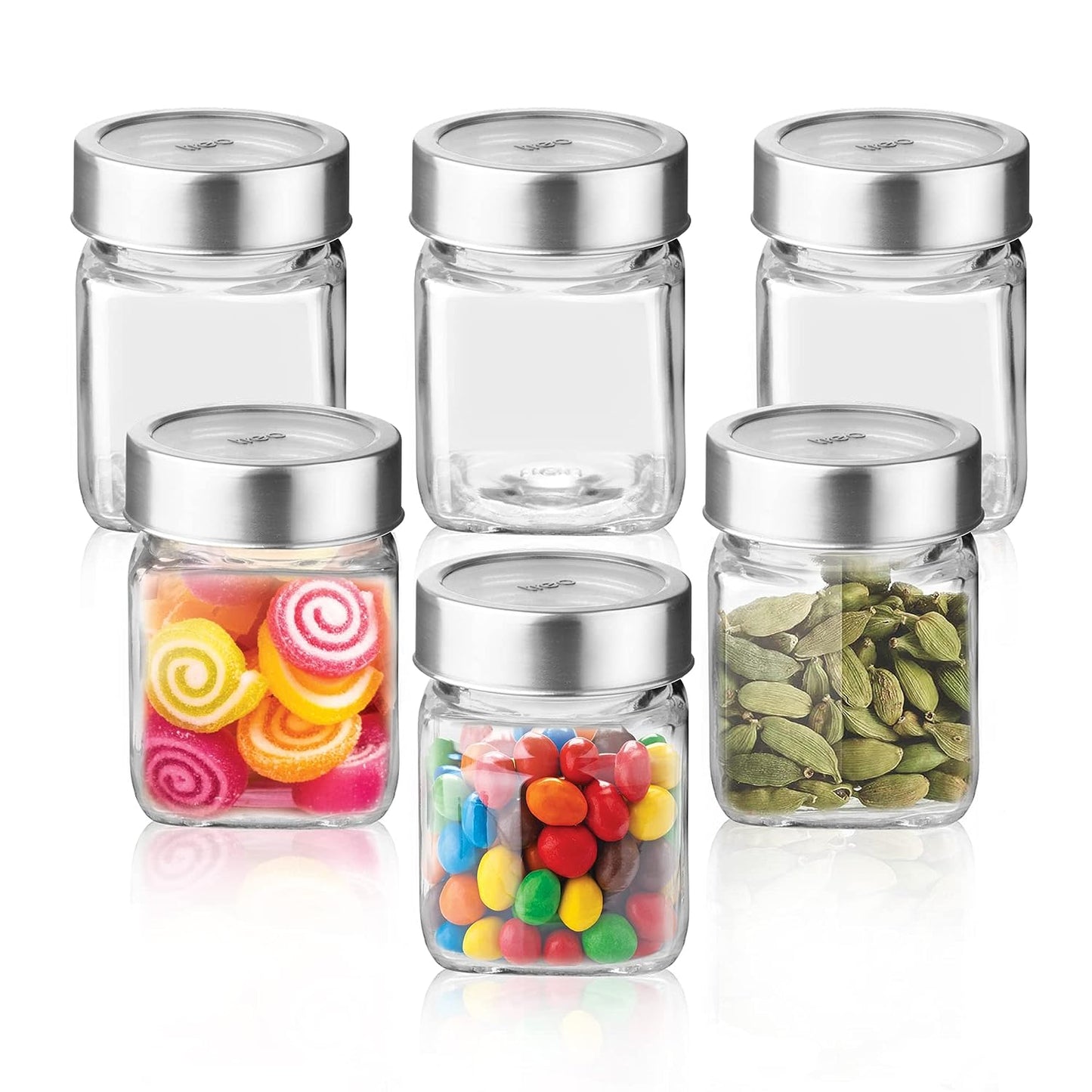 Treo By Milton Cube Storage Glass Jar, Transparent | BPA Free | Storage Jar | Kitchen Organizer | Modular | Multipurpose Jar - Premium Storage Jar from Milton Treo - Just Rs. 299! Shop now at Surana Sons