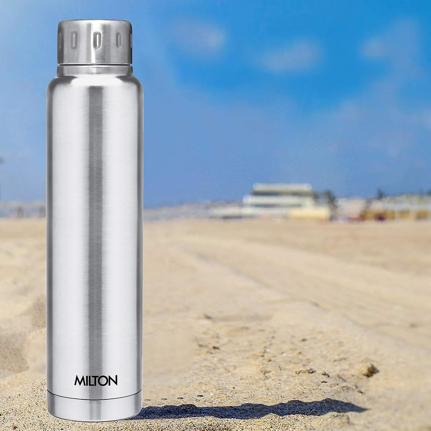 Milton Elfin 300 Thermosteel 24 Hours Hot and Cold Water Bottle, 300 ml,  Silver | Leak Proof | Easy to Carry | Office Bottle | Hiking | Trekking 