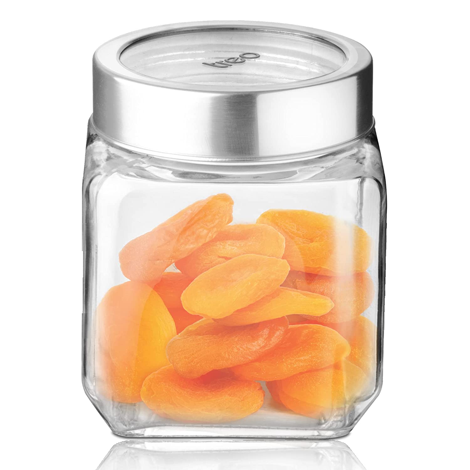 Treo By Milton Cube Storage Glass Jar, Transparent | BPA Free | Storage Jar | Kitchen Organizer | Modular | Multipurpose Jar - Premium Storage Jar from Milton Treo - Just Rs. 299! Shop now at Surana Sons