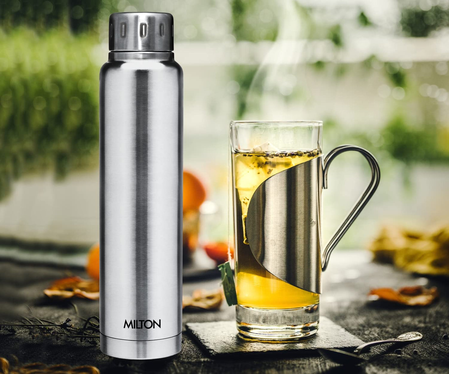 Milton Elfin Thermosteel 24 Hours Hot and Cold Water Bottle | Thermos Flask - Premium Hot & Cold Steel Vacuum Bottles from Milton - Just Rs. 464! Shop now at Surana Sons