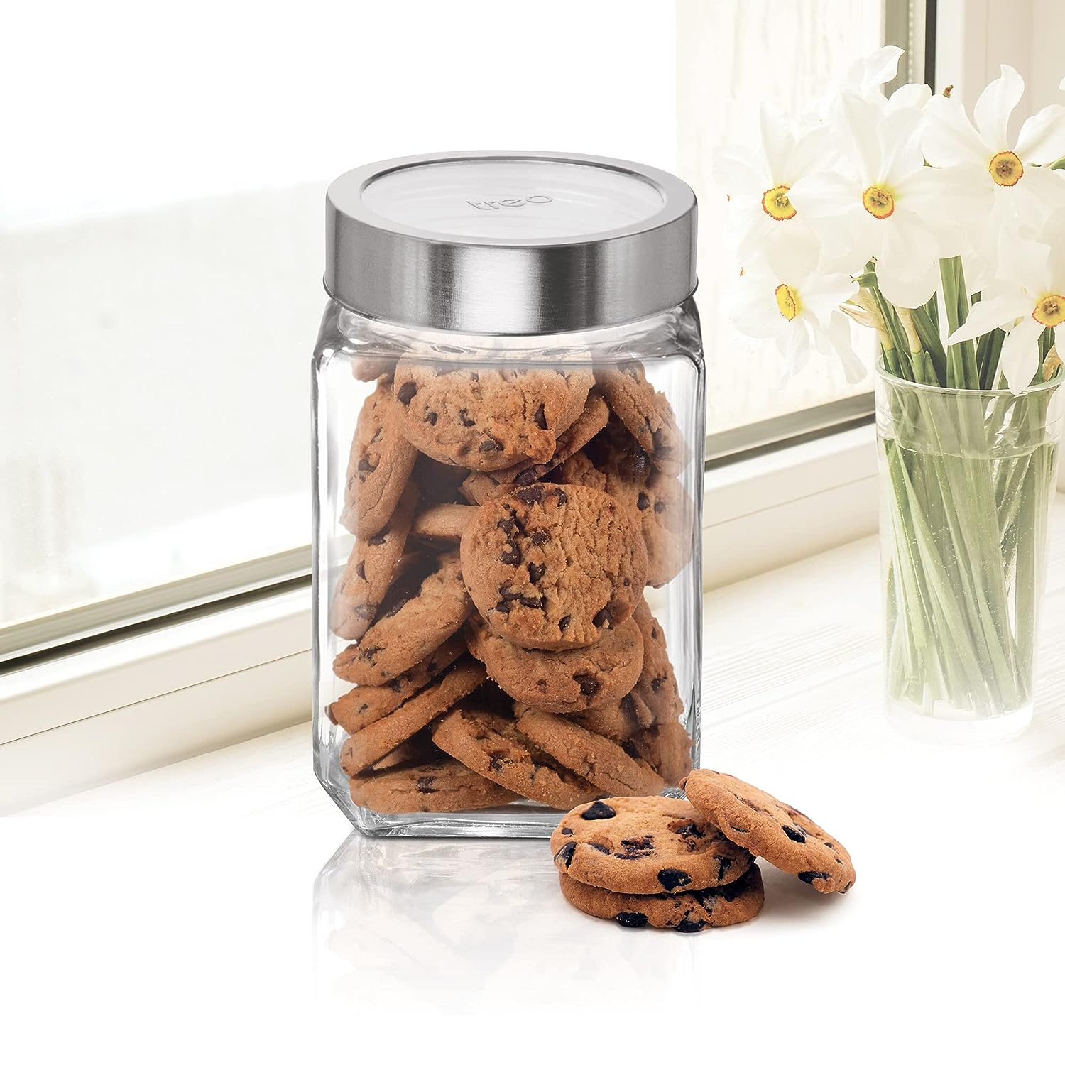 Treo By Milton Cube Storage Glass Jar, Transparent | BPA Free | Storage Jar | Kitchen Organizer | Modular | Multipurpose Jar - Premium Storage Jar from Milton Treo - Just Rs. 299! Shop now at Surana Sons