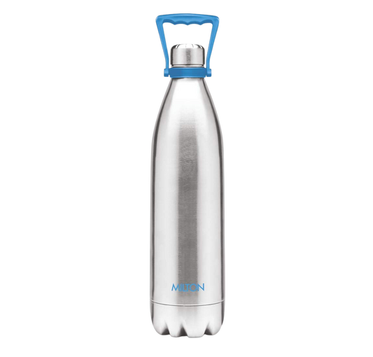 Milton Duo 2200 Thermosteel 24 Hours Hot and Cold Water Bottle with Handle, 2.02 Ltr | Leak Proof | - Premium Hot & Cold Steel Vacuum Bottles from Milton - Just Rs. 1850! Shop now at Surana Sons