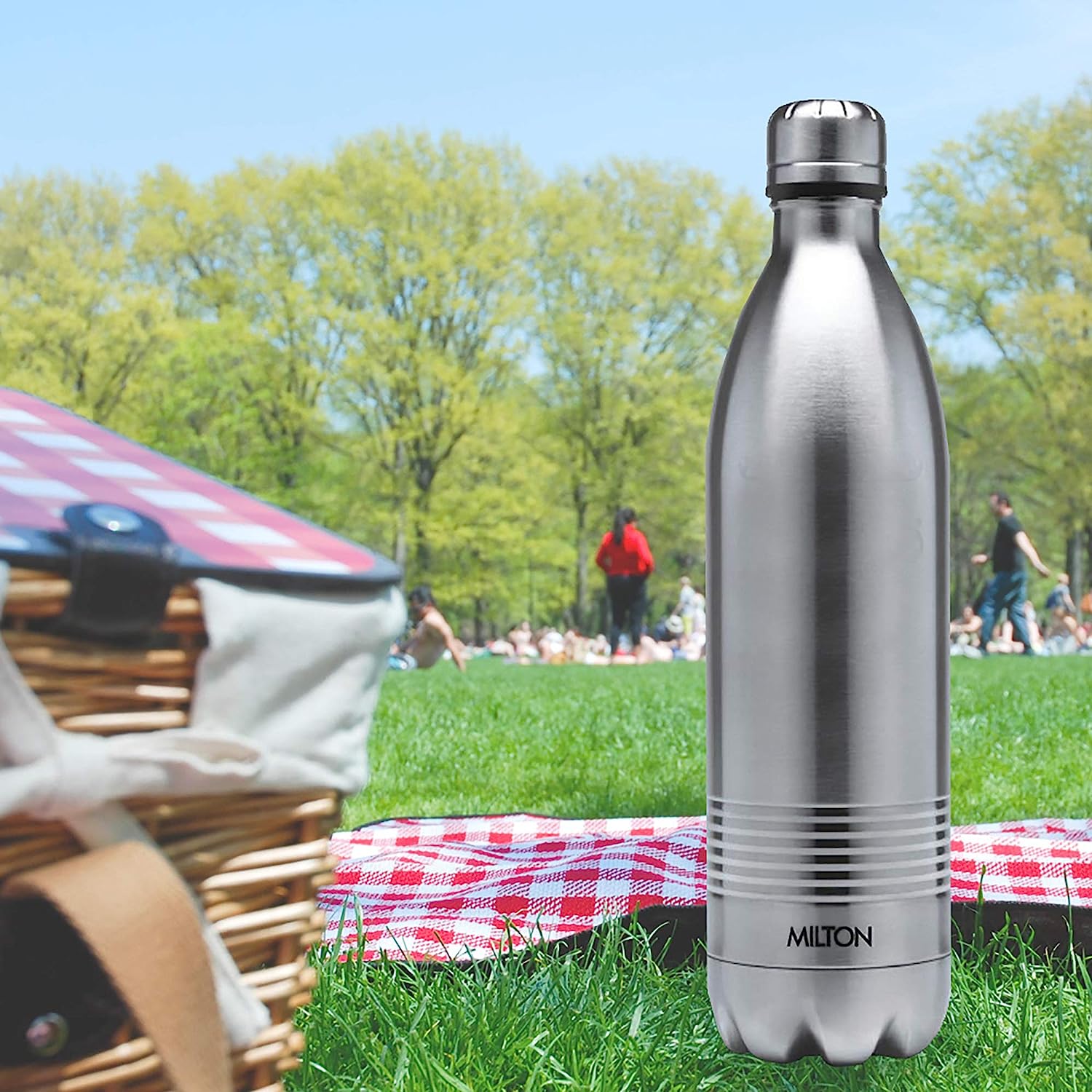 Milton Duo DLX 500 Thermosteel 24 Hours Hot and Cold Water Bottle, 1 Piece,  500 ml, Blue | Leak Proof | Office Bottle | Gym | Home | Kitchen | Hiking