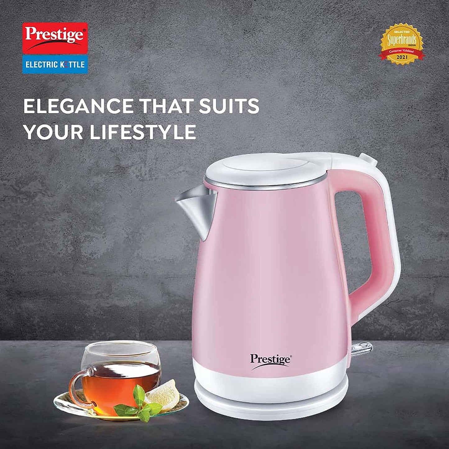 Prestige Electric Kettle PKPC 1.5 Ltr | Pink | 1500 Watt | With Concealed Element | - Premium electric kettles from Prestige - Just Rs. 1899! Shop now at Surana Sons