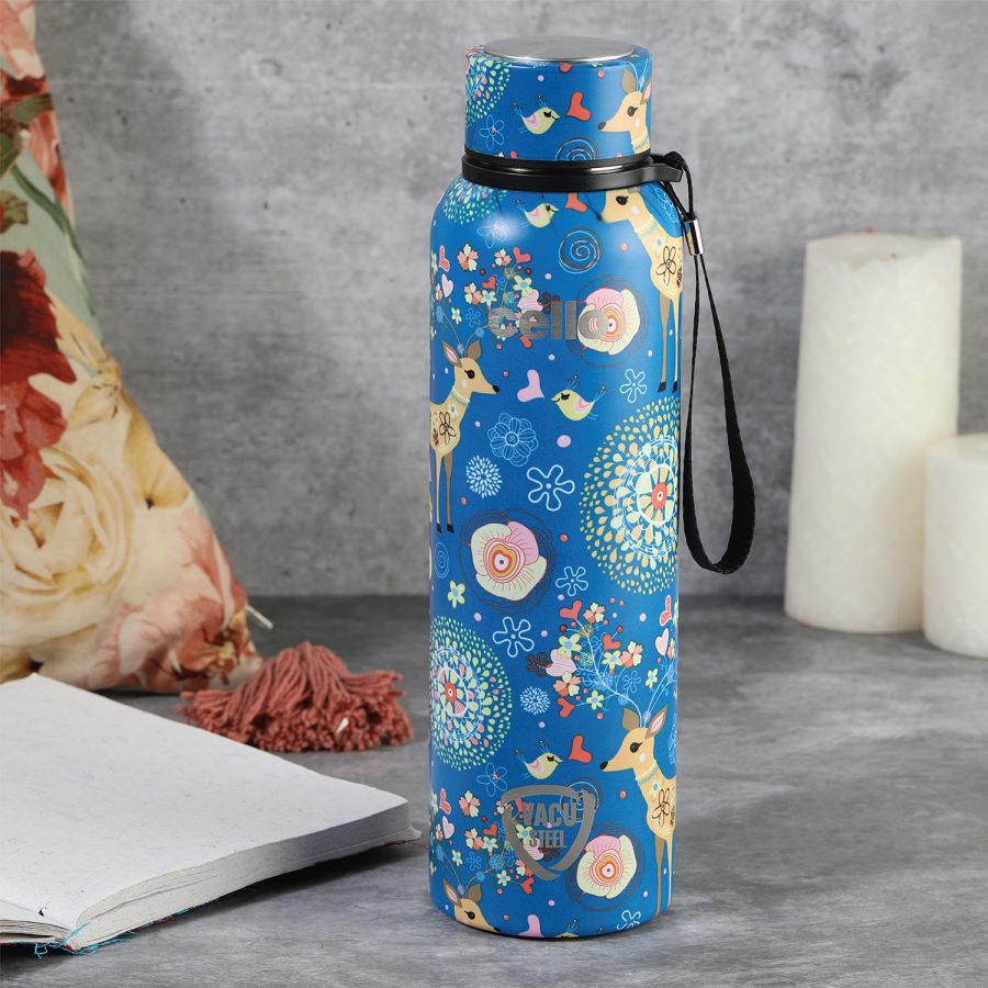 Cello Duro Tuff Steel Series- Duro Deezee Kent Double Walled Stainless Steel Water Bottle with Durable DTP Coating - Premium SS water Bottles from Cello - Just Rs. 840! Shop now at Surana Sons