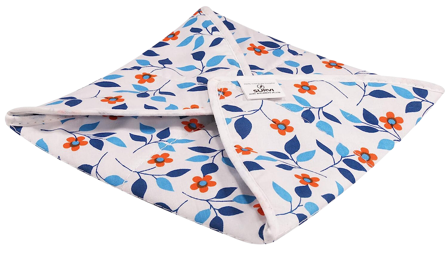 SURVI - 100% Pure Cotton Roti Rumal/Roti Cover (Floral) - Premium Roti Rumal from Survi - Just Rs. 99! Shop now at Surana Sons