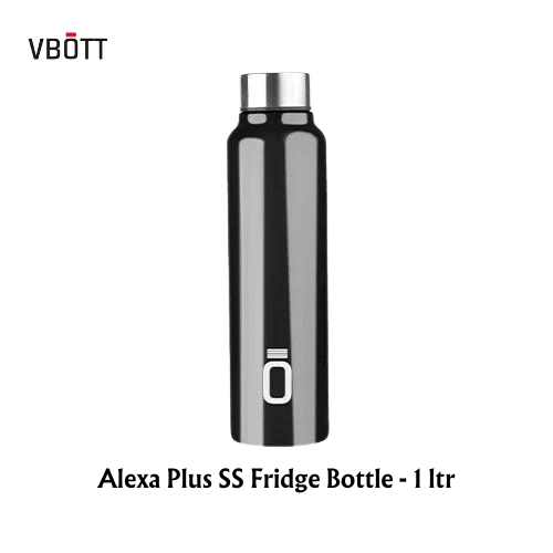 VBOTT Stainless Steel Alexa Plus Fridge Bottle | 1000 ML | Single Wall | Different Colors | BPA Free - Premium SS Fridge Bottle from VBOTT - Just Rs. 320! Shop now at Surana Sons