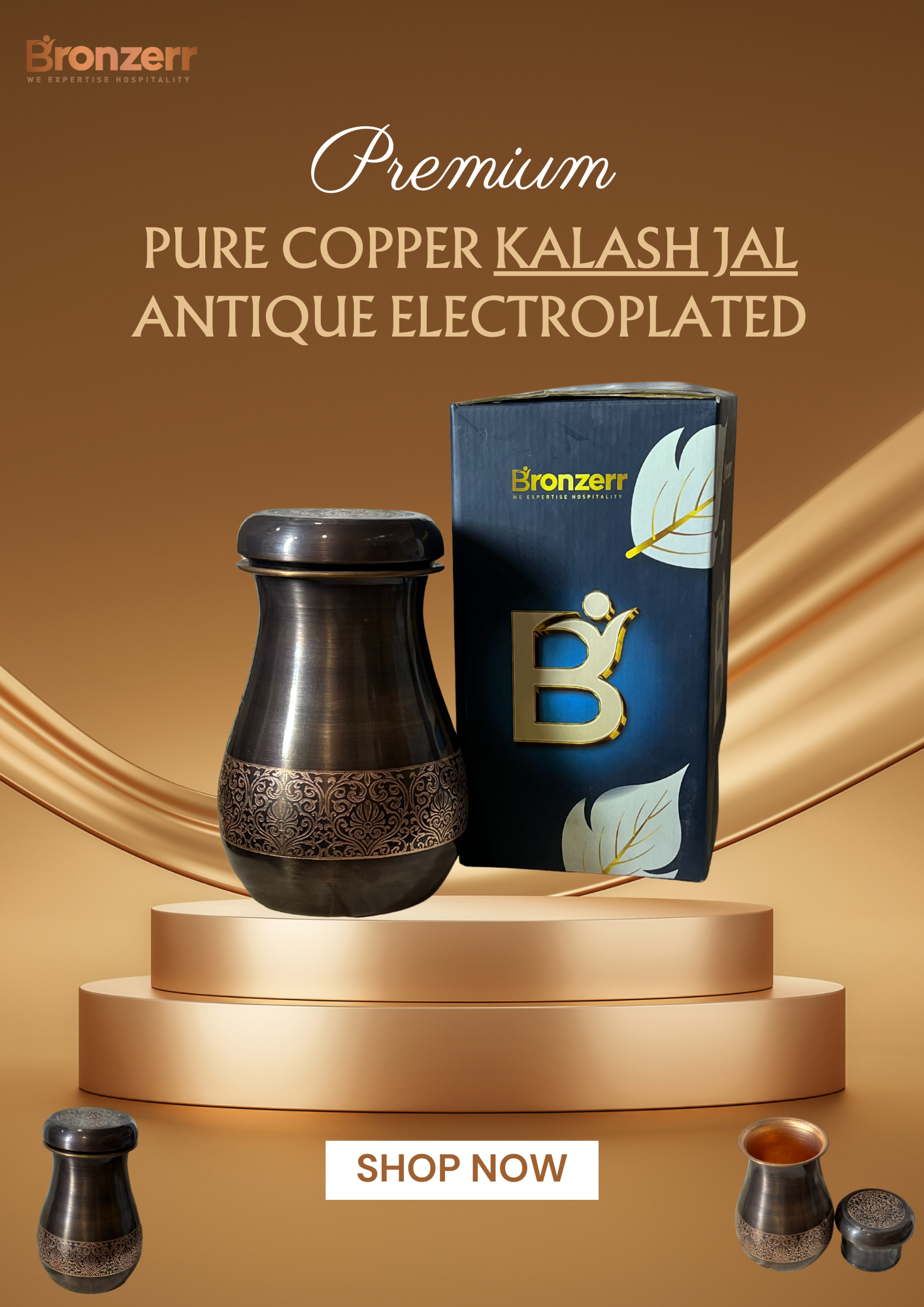 Bronzerr Copper Jug | Pitcher | Pure Copper | Plain Or Color Electroplated Outside | Color Gift Box | Ideal Gift - Premium Copper Jug from Bronzerr - Just Rs. 1622! Shop now at Surana Sons