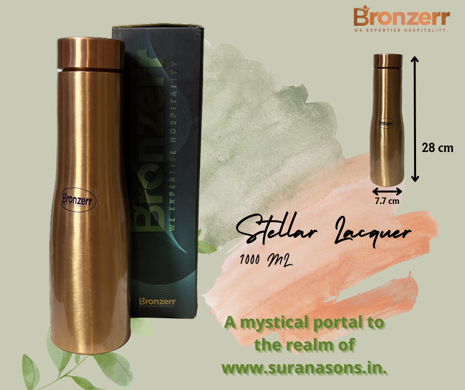 Bronzerr Copper Bottles | Pure Copper | Plain Or Color Electroplated Outside | Color Gift Box | Ideal Gift - Premium copper water bottles from Bronzerr - Just Rs. 780! Shop now at Surana Sons