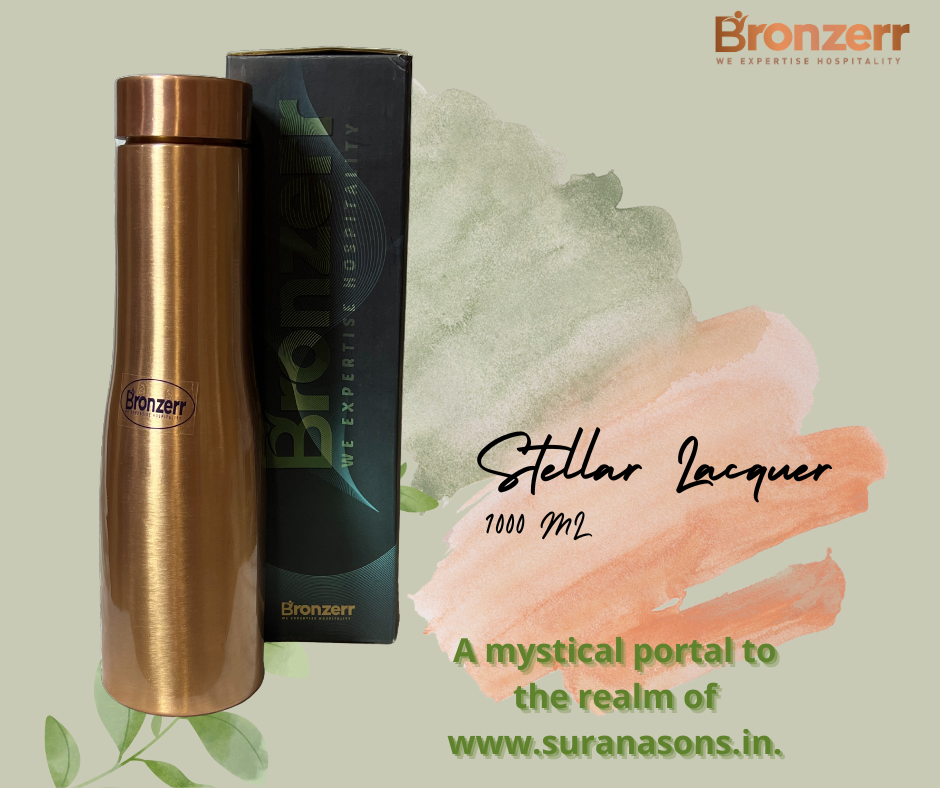 Bronzerr Copper Bottles | Pure Copper | Plain Or Color Electroplated Outside | Color Gift Box | Ideal Gift - Premium copper water bottles from Bronzerr - Just Rs. 780! Shop now at Surana Sons