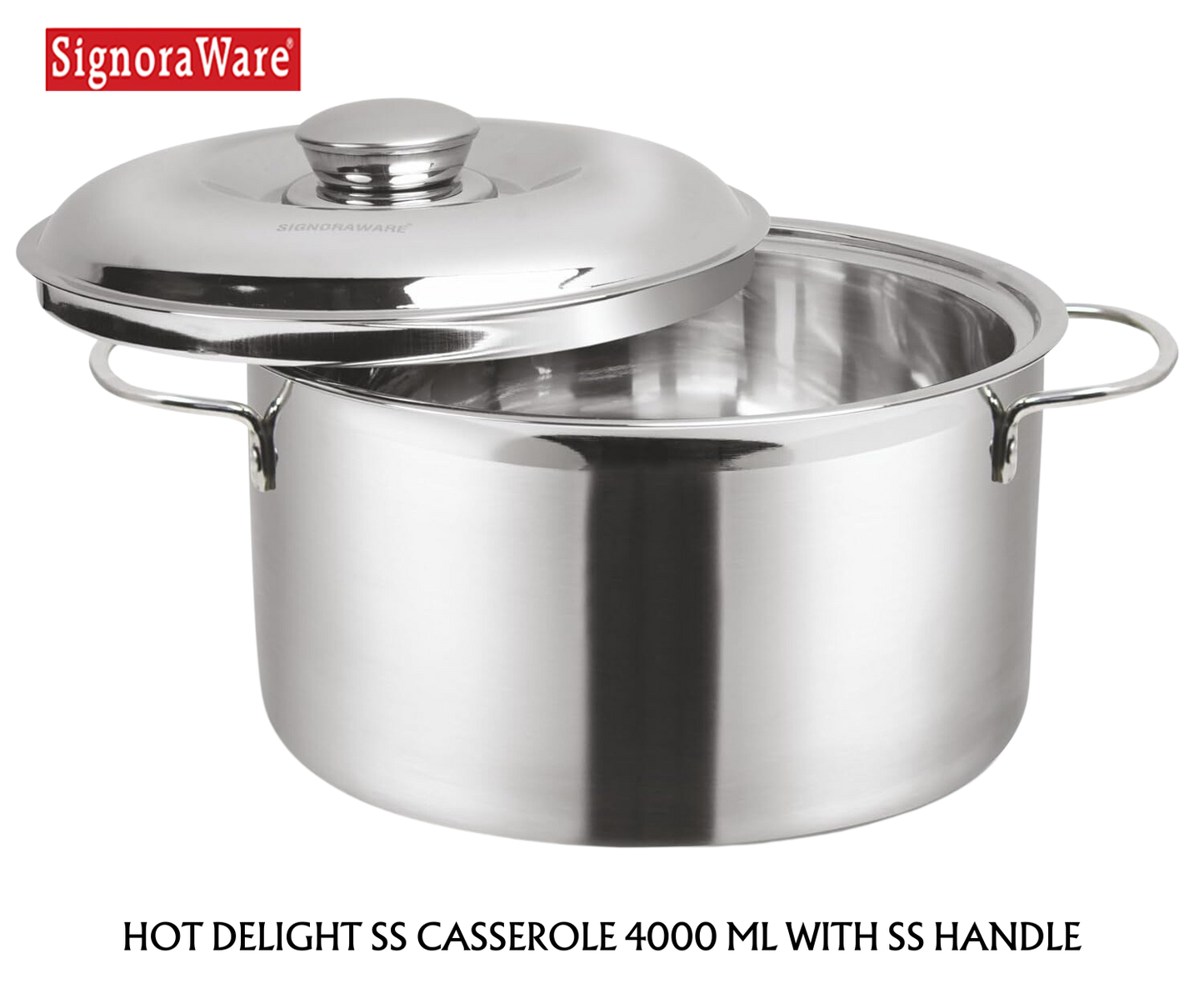 SignoraWare Hot Delight/Therma Double Wall Stainless Steel Belly Shape/Straight Wall Casserole | Mirror Polish - Premium SS Casserole from Signoraware - Just Rs. 576! Shop now at Surana Sons