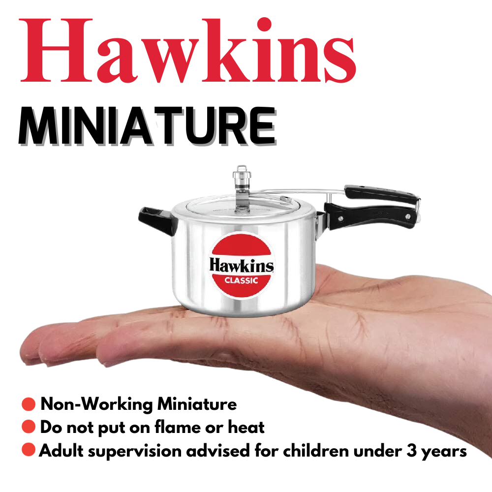 Hawkins Miniature Pressure Cooker, Toy Cooker for Kids, Mini Cooker, Small Cooker for Kids, Silver CODE: MIN - Premium Toy Aluminum Pressure Cooker from Hawkins - Just Rs. 220! Shop now at Surana Sons