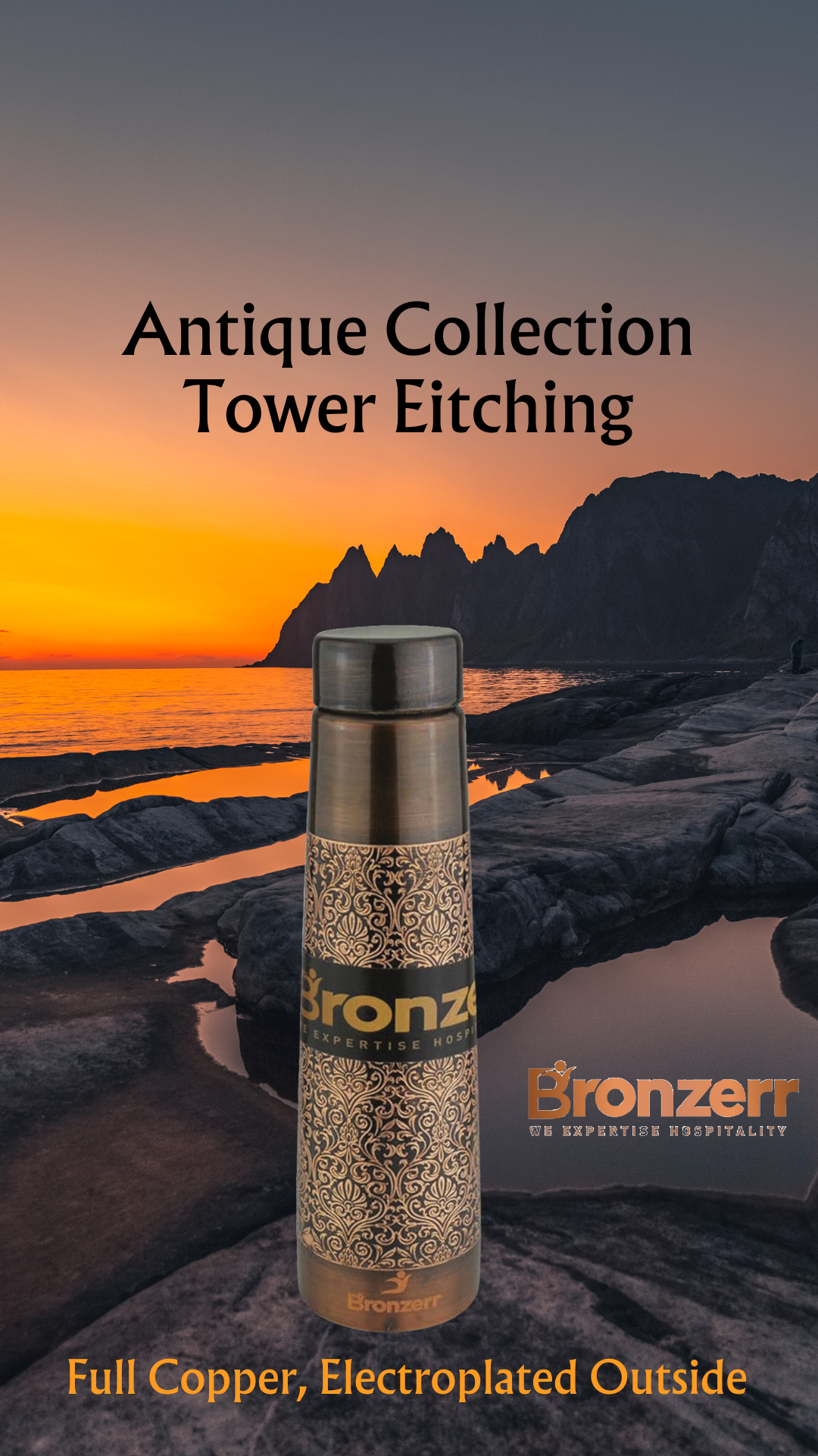 Bronzerr Copper Bottles | Pure Copper | Plain Or Color Electroplated Outside | Color Gift Box | Ideal Gift - Premium copper water bottles from Bronzerr - Just Rs. 780! Shop now at Surana Sons