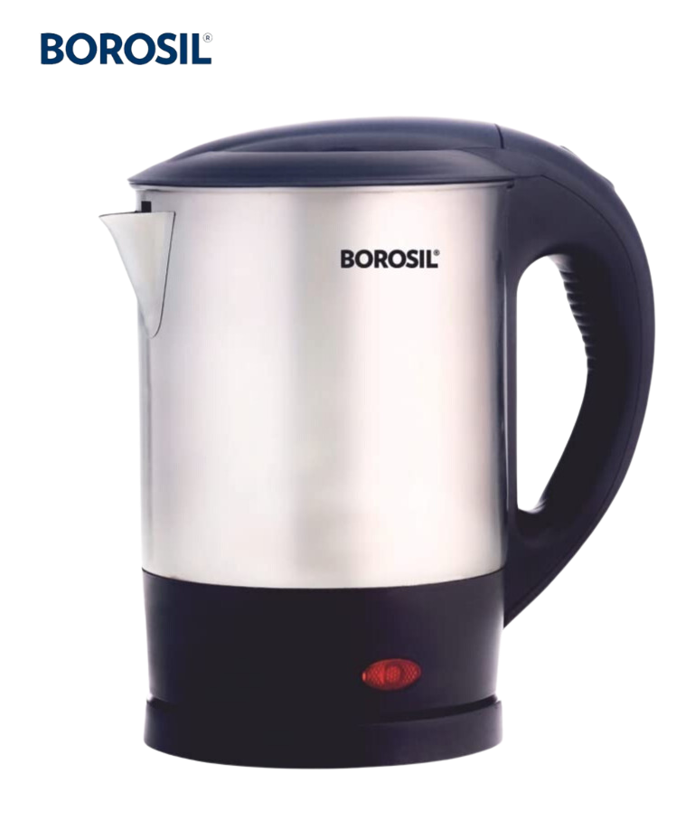 Borosil Eva 1 Ltr Electric Kettle, Stainless Steel Inner Body, Boil Noodles, Eggs, Maggi, Water For Tea, Coffee, Soup (Silver) - Premium electric kettles from Borosil - Just Rs. 1599! Shop now at Surana Sons