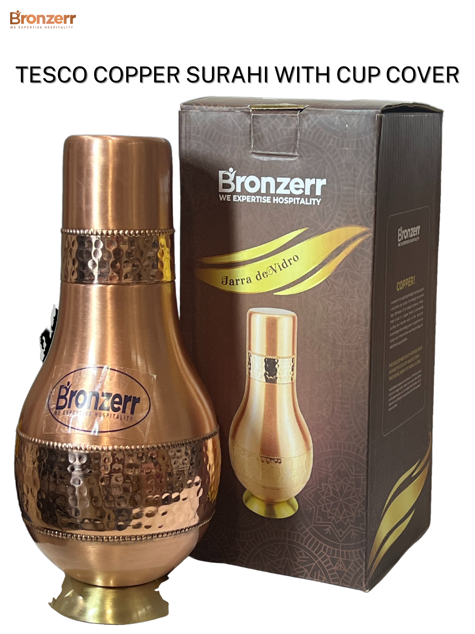 Bronzerr Copper Jug | Pitcher | Pure Copper | Plain Or Color Electroplated Outside | Color Gift Box | Ideal Gift - Premium Copper Jug from Bronzerr - Just Rs. 1699! Shop now at Surana Sons