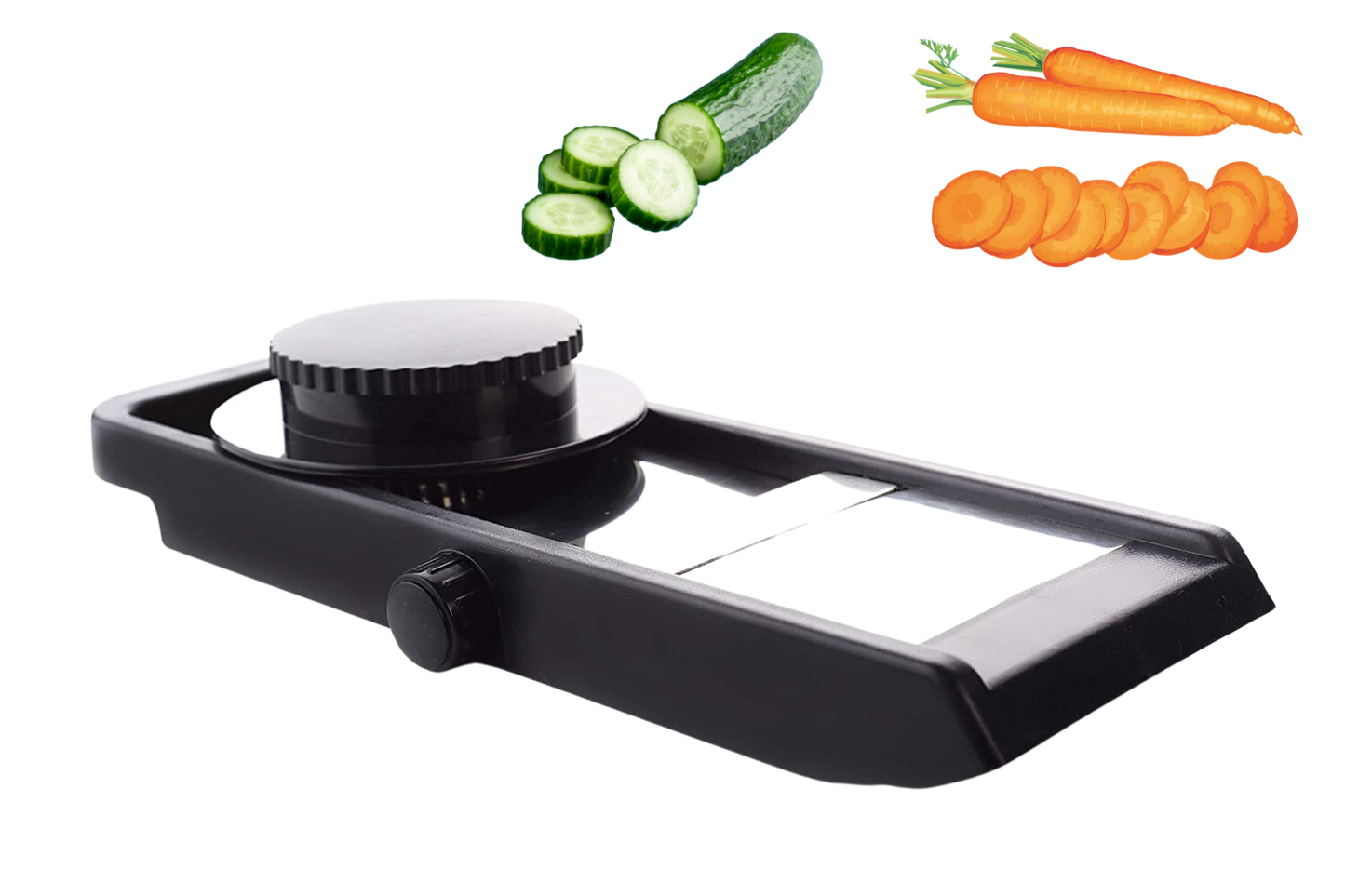 Ganesh Adjustable Plastic Slicer, 1-Piece, Black/Silver - Premium Adjustable kitchen slicer from Ganesh - Just Rs. 199! Shop now at Surana Sons