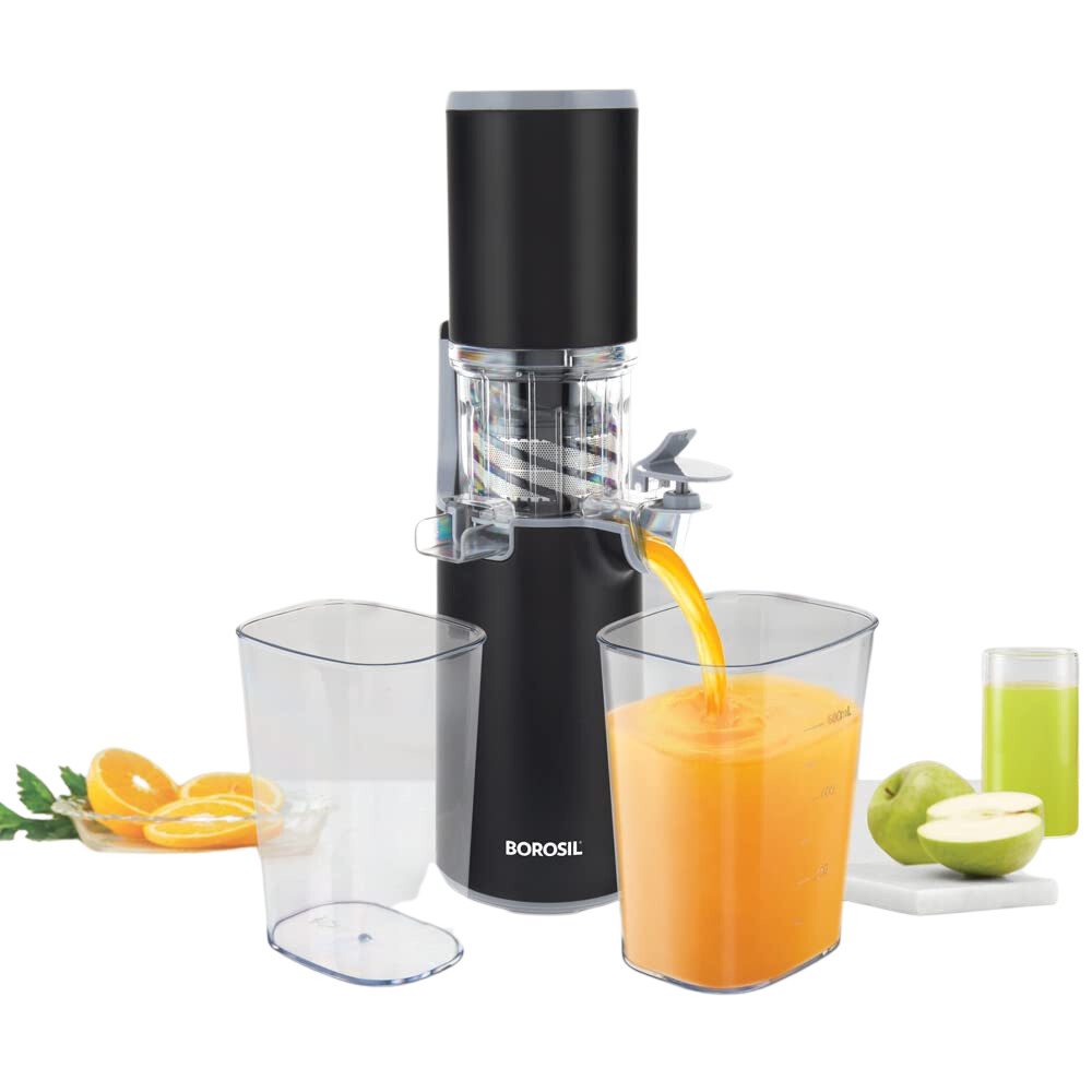 Borosil Easy Juice Cold Press Slow Juicer, Portable Slow Juicer, Compact Design, Less Oxidation, For Healthy Juices of Fresh Fruits & Vegetables, 130 Watt - Premium Slow Centrifugal Juicers from borosil - Just Rs. 3999! Shop now at Surana Sons