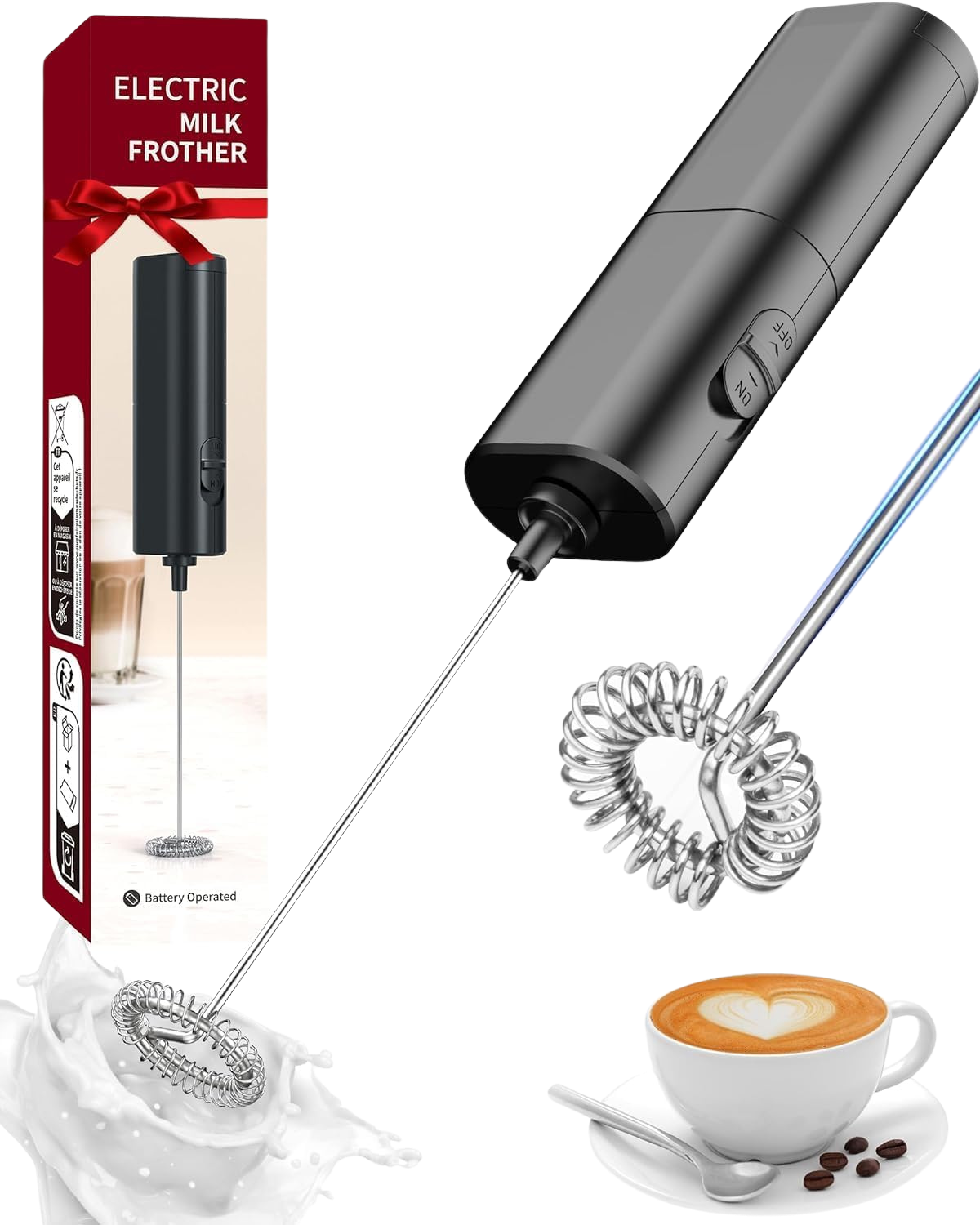 Hand Blender Coffee Beater - Battery Operated Handheld Milk Wand Mixer, Milk Frother - Premium Hand Mixer from Generic - Just Rs. 225! Shop now at Surana Sons